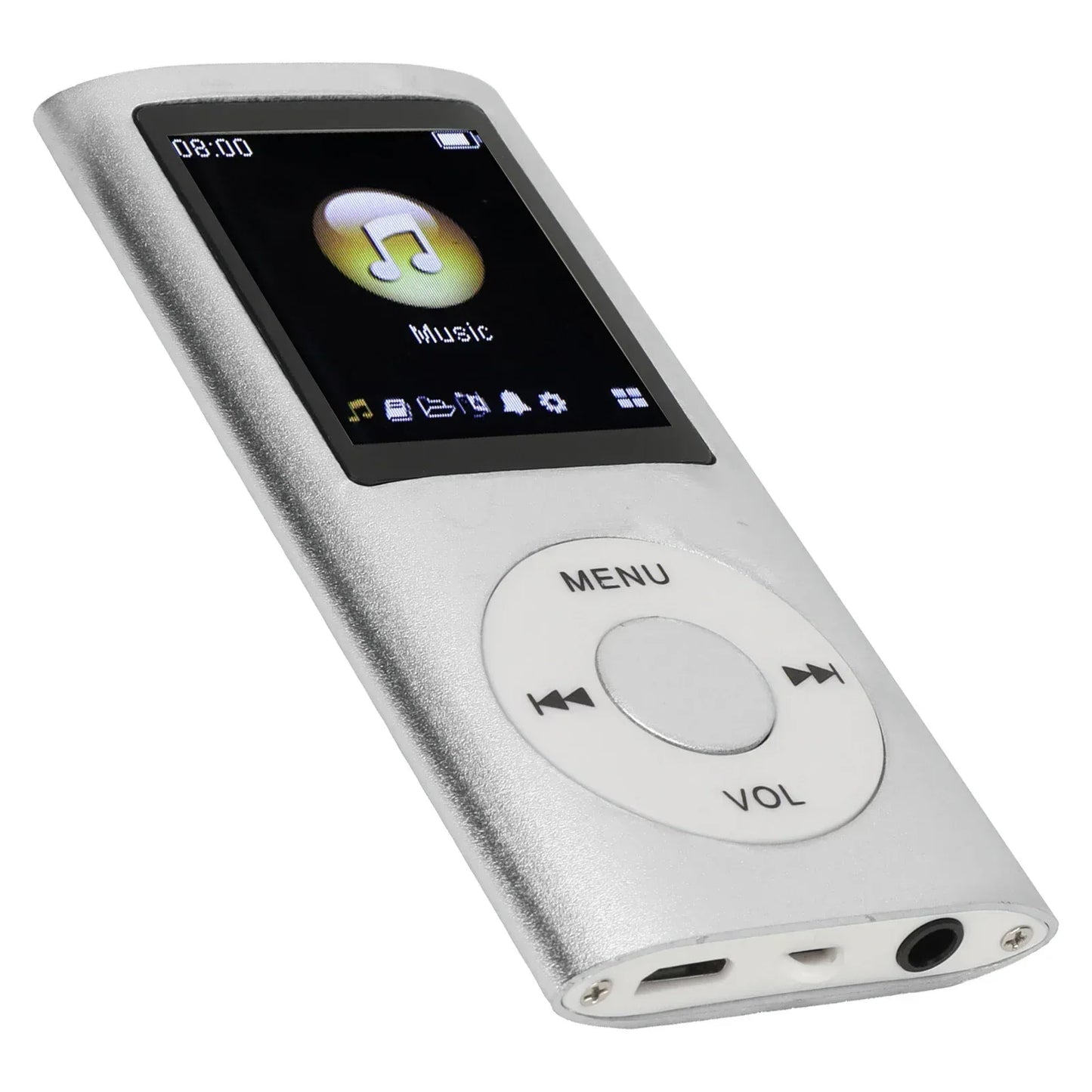 MP3 Player with Earphone Data Cable Stylish Multifunctional Lossless Sound Slim 1.8 Inch LCD Screen Portable MP3 Music Players