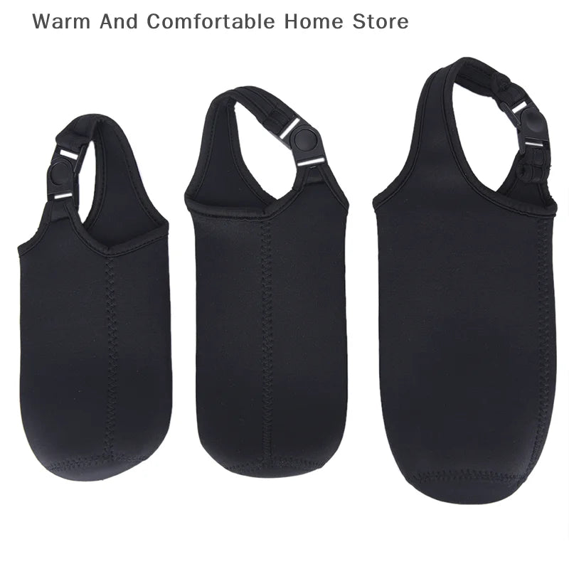 【SE】Portable Water Bottle Insulated Neoprene Holder Pouch Bag 420ML/550ML/750ML Travel Thermos Cup Cover With Adjustable Strap