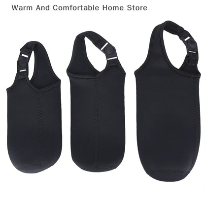 【SE】Portable Water Bottle Insulated Neoprene Holder Pouch Bag 420ML/550ML/750ML Travel Thermos Cup Cover With Adjustable Strap