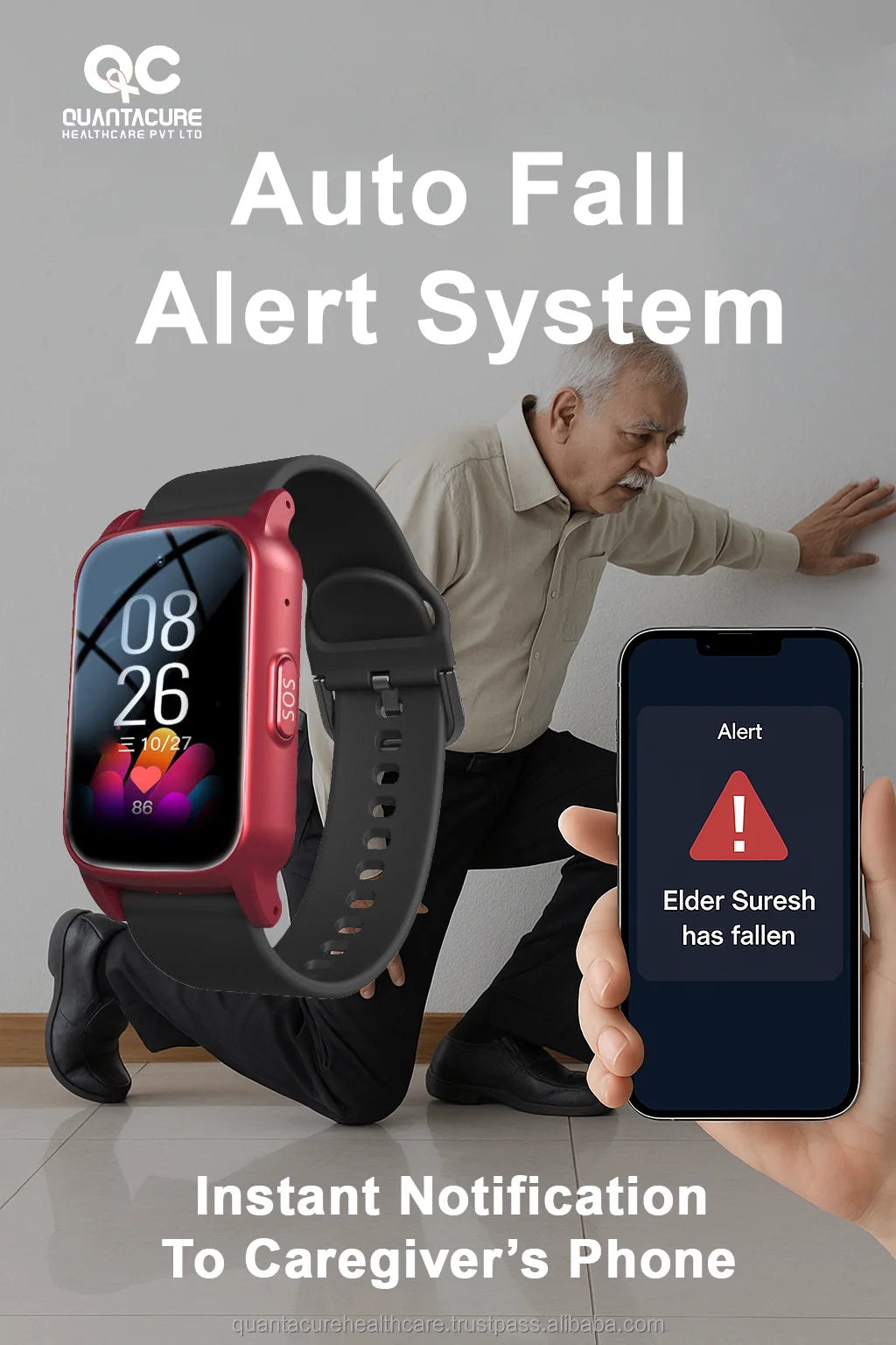2025 QC V15 VS5 Health Watch Elderly Kids 4G GPS WiFi Tracker SOS Call Video Chat BP HR SpO2 Temp IP67 AI Silicone Band