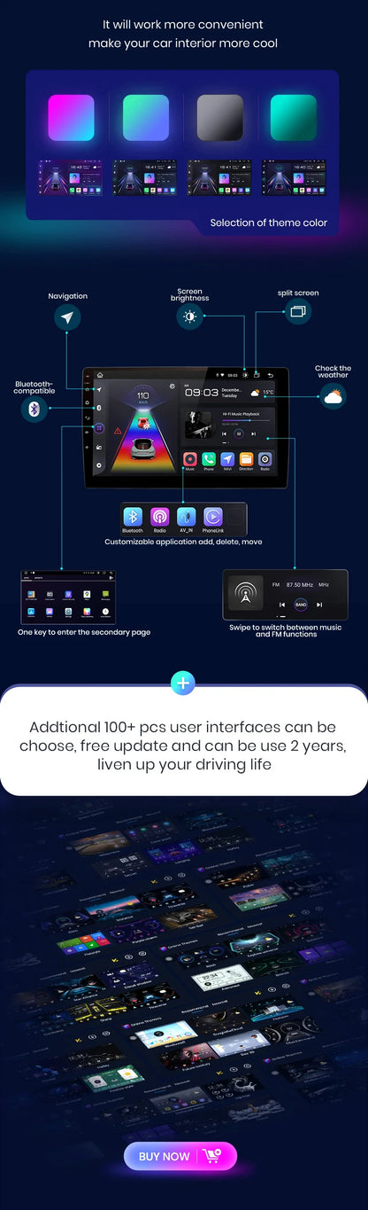 Junsun Android Wireless CarPlay Auto Car Radio For Hyundai Tucson 2 ix35 2009-2015 Car Intelligent Systems DSP SWC RDS GPS FM BT