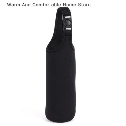 【SE】Portable Water Bottle Insulated Neoprene Holder Pouch Bag 420ML/550ML/750ML Travel Thermos Cup Cover With Adjustable Strap