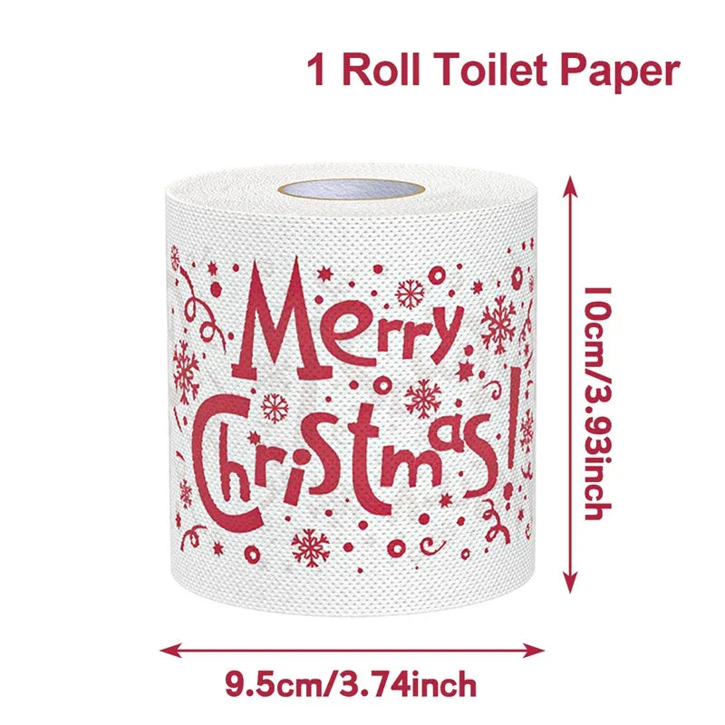 Merry Christmas Toilet Roll Paper Home Santa Claus Bath Toilet Roll Paper Christmas Supplies Xmas Tissue Roll Home New Year