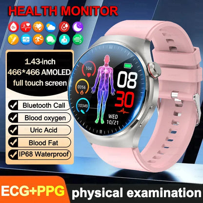 2026New For Man Smartwatches Outdoor Sport Smart Watch Men 1.43“ HD AMOLED Screen ECG physical examination BT5.0 Call smartwatc