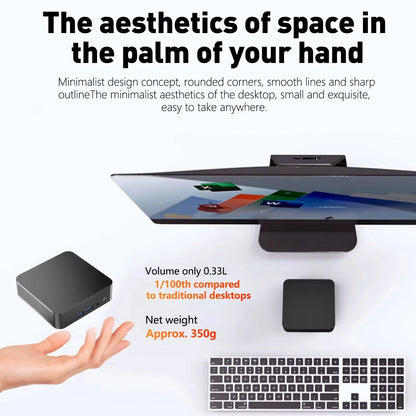 2026 Powerful Mini PC Intel Core I9-8950HK I3-6100 16GB DDR4 1TB SSD Windows 11 WiFi 6 BT5.2 Gaming Office Portable Desktop PC