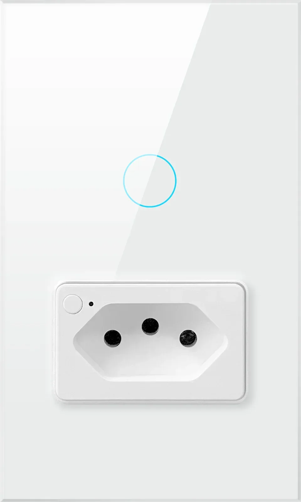 AVATTO Tuya WiFi Smart Light Switch with Socket,Brazil Stand 16A Touch Button Wall Switch,Work for Alexa Google Home