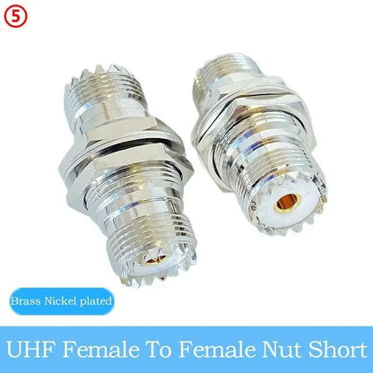 UHFmale Female SO239 PL259 Connector UHF 3 Way Splitter UHF 4-hole Panel Mount Flange RF Coaxial Pure Copper High Quality