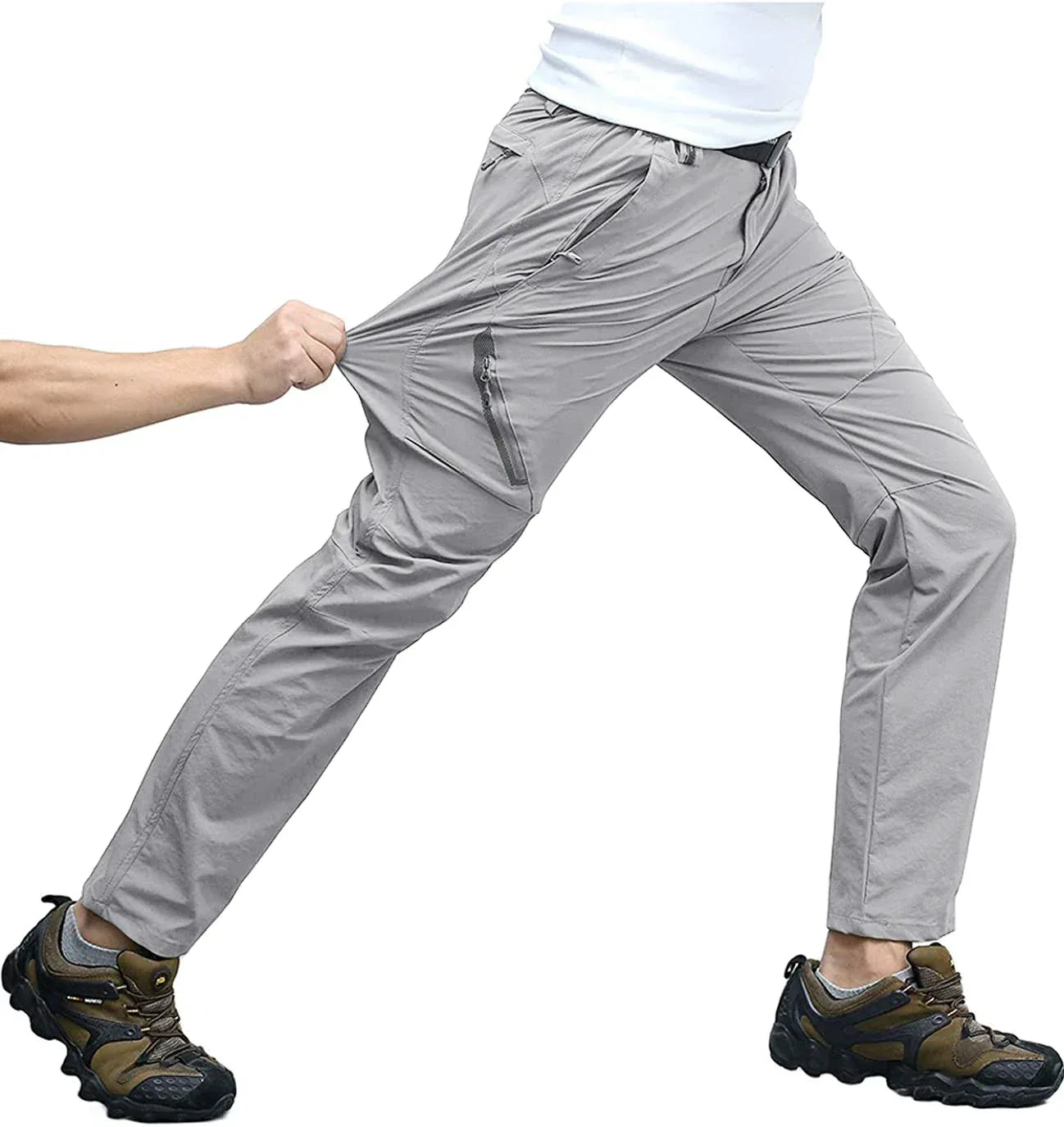 TACVASEN Quick Dry Outdoor Hiking Pants Men Summer Lightweight Rip-stop Cargo Work Trousers Multi-Pockets Camping Fishing Pants