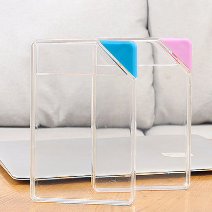 Flat Water Bottle for Outdoor Reusable Transparent Sports Bottle for Students Kids Women Men