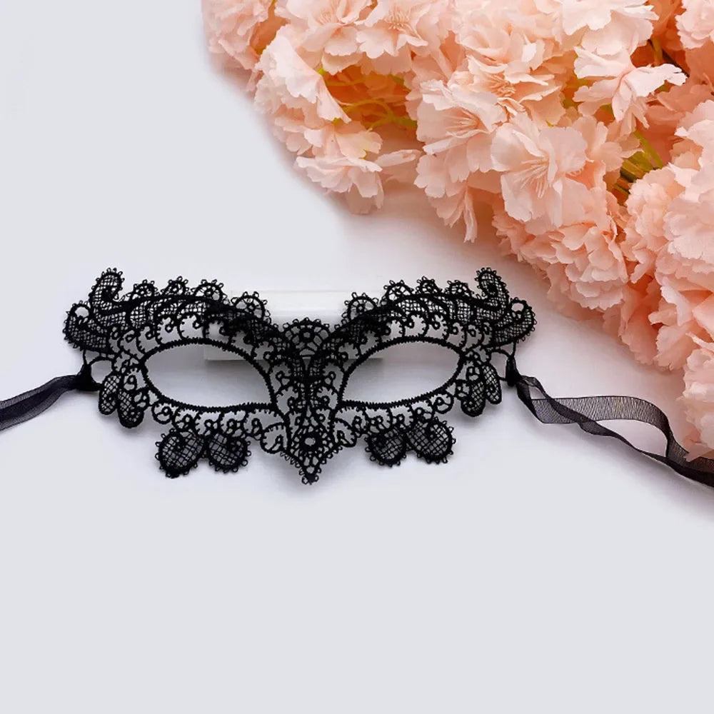 Halloween Mask Sexy Lace Velvet Material Mask Party Prom Costume Masquerade Mask Unisex Halloween Gifts Black Eye Mask Cosplay