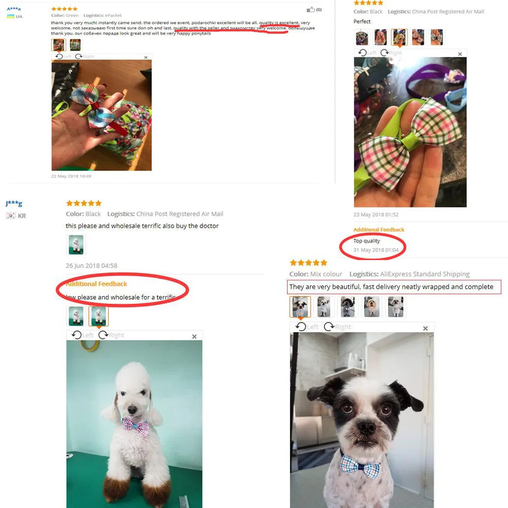 20pcs Dog Acccessories Dog Bow Tie  Bulk Dog Collar Bow Dog Bowtie Small Dog Cat Pet Supplies Dog Fashion Accessoreis Bow