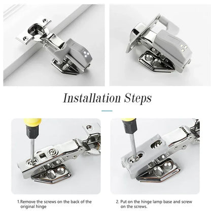 Universal LED Inner Hinge Lamp Cabinet Induction Lights Wardrobe Cupboard Sensor Lights Bedroom Kitchen Closet Night Lamp