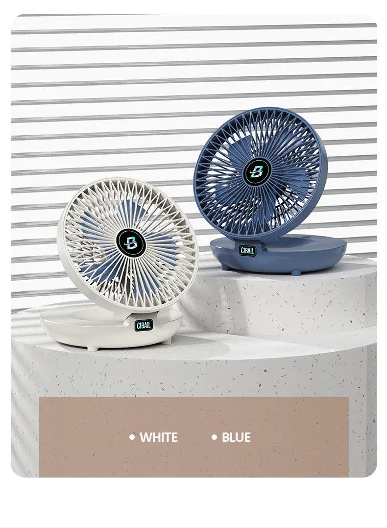 2024 Best Sellers 2IN1 Folding Desktop Fan Portable Air Conditioner Wall Mounted Fan Rechargeable With 3 Gears for Home Office