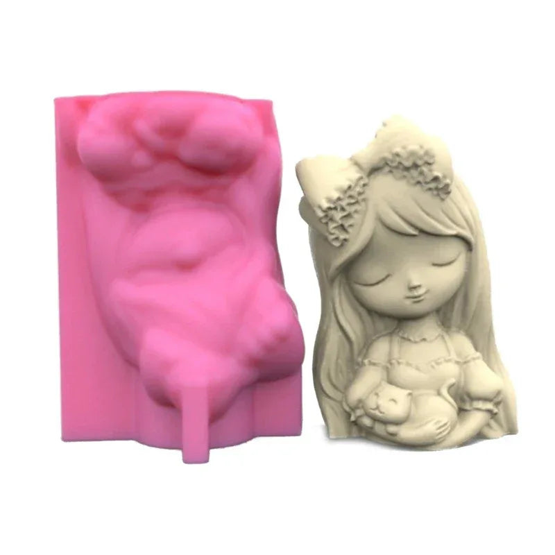 21 Types Nonstick Girls Pen Holder Mold Flower Pot Silicone Mold DIY Crafts Ornament Tool DIY Succulent Planter Mold