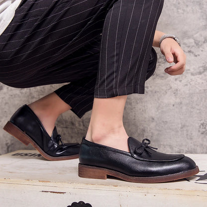 Men Casual Shoes Fashion business dress Soft Moccasins Loafers High-Quality men Leather Wedding shoes Gommino Zapatos Chaussure