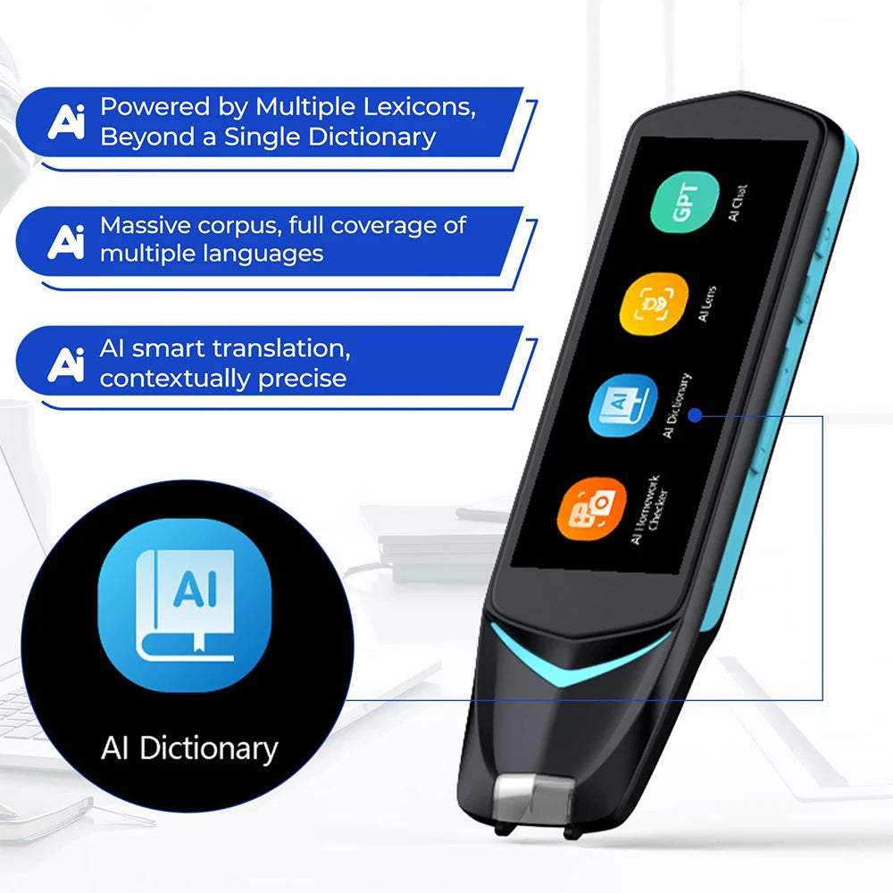 AI Pen Reading Pen for Dyslexia Scan Reader Pen 4 Text to Speech Device Translator Pen Photo Translation OCR 16GB Bluetooth Pen