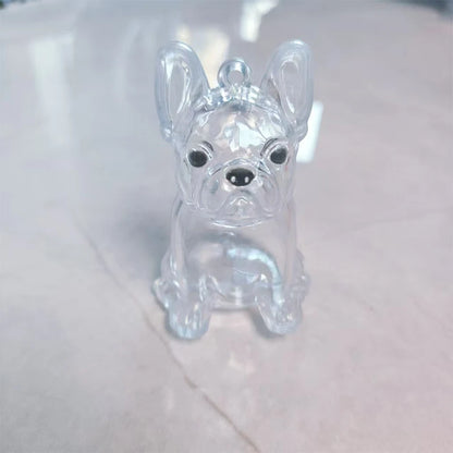 Cute Clear Puppy Hair Memorial DIY Pendant Keychain Decor Keepsake Capsule Pet's Dog Fur Container Pet Lovers Home Display Gifts
