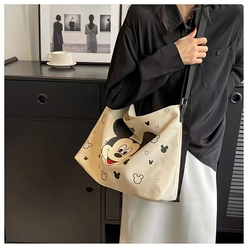 Cute Mickey Bag Ladies and Students with Tote Shoulder Handbag Large Capacity Academic Travel Beach Vacation Storage Gift Ideas