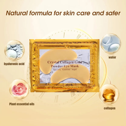 Gold Moisturizing Crystal Collagen Eye Mask Anti-Wrinkle Anti Aging Fade Dark Circles Skin Care Patch Dilute Fine Lines Mask