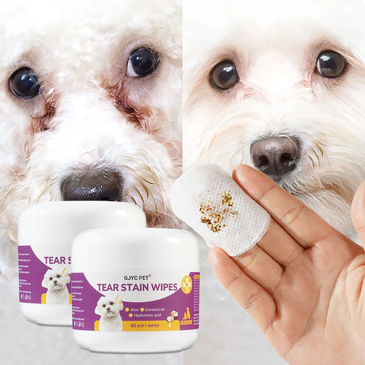 1-Pack Gentle Pet Eye Wipes - Plant Extracts No Irritation Tear Stain Remover for Cats Dogs Portable Eye Care Essentials by PDG ibma