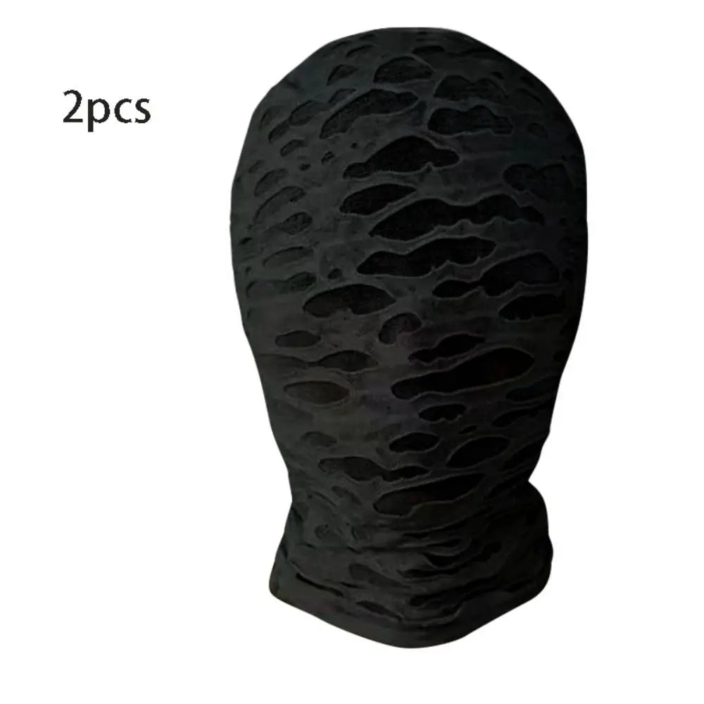 Lot de 2 masques noirs fins pour cosplay, pour adultes et enfants. Accessoire de cosplay et costumes d'Halloween. Couvre-chef respirant.