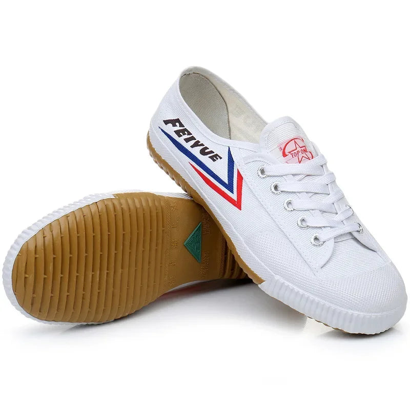 New Men's Canvas Shoes, Men's and Women's Kung Fu Martial Arts Shoes, Men's Training Sports Shoes, Lace Up Soft Soled Shoes