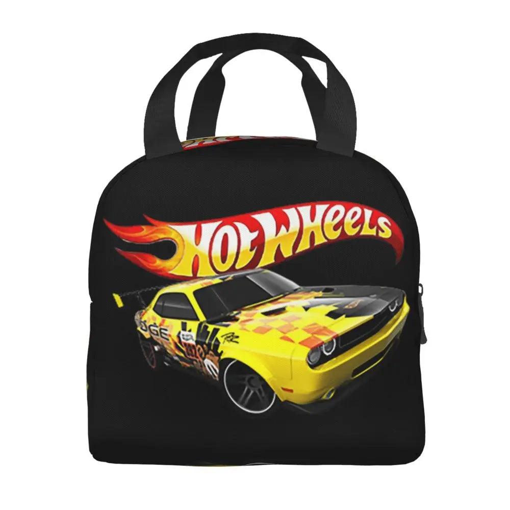 Custom Hot Wheels For Fans Thermal Insulated Lunch Bag Cartoon Sport Car Portable Lunch Container Travel Multifunction Food Box