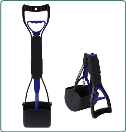 Dog Pooper Scooper Pet Long Handle Jaw Poop Scoop Picker Excrement Collector Clean Tools Outdoor Foldable Animal Feces Cleaner