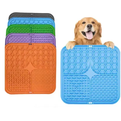 Pet Lick Silicone Mat Dogs Pet Slow Food Plate for Dog Bathing Distraction Silicone Dog Sucker Food Training Dog Feeder Supplies