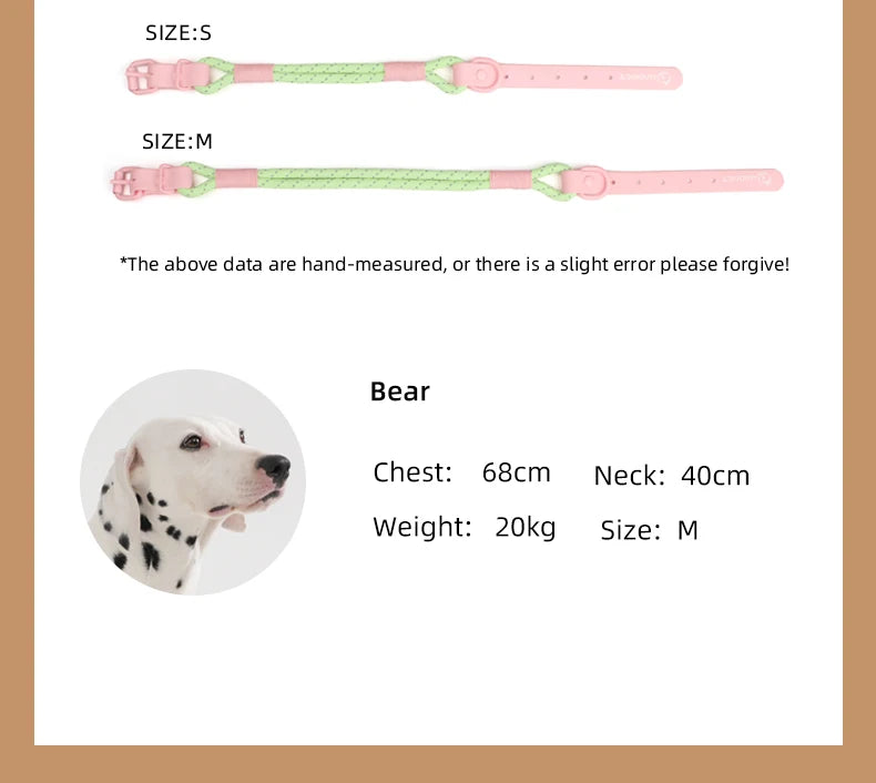 Pet Collar Cute Fashion Nylon webbing Dog Lead Collar Candy Style Handmade Webbing PVC Neck Ring Cool waterproof Dogs supplies