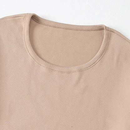 2-piece Autumn And Winter Men's Solid Color Simple and Versatile Round Neck Warm Underwear Set Comfortable Youth Home Clothes