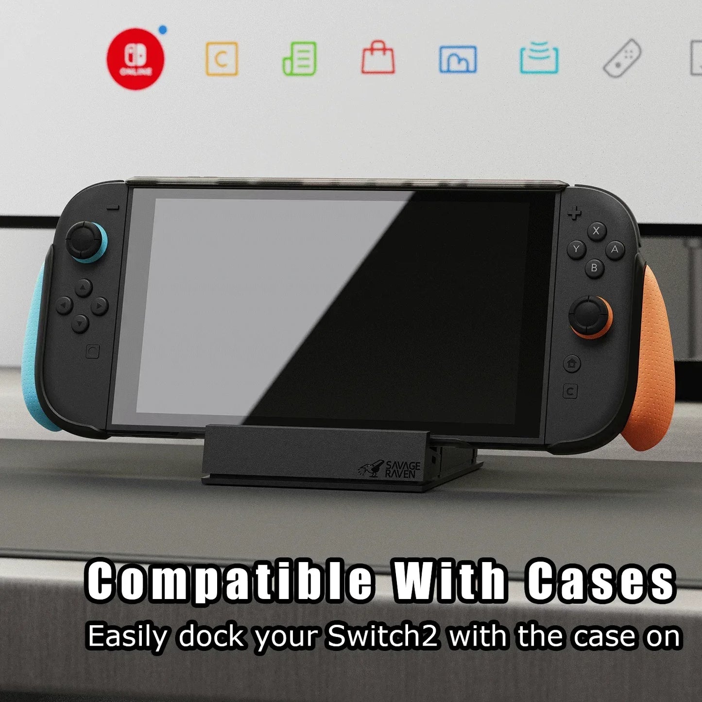 Savage Raven by Skull & Co. Jumpgate Dock USB C Hub Portable Stand Docking Station for Switch 2 and OLED Game Accessories