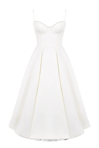 2026 Spring/summer High End Satin Strapless Heavy Industry French Waist Strap Sexy Hot Girl Medium Long Dress Women Elegant