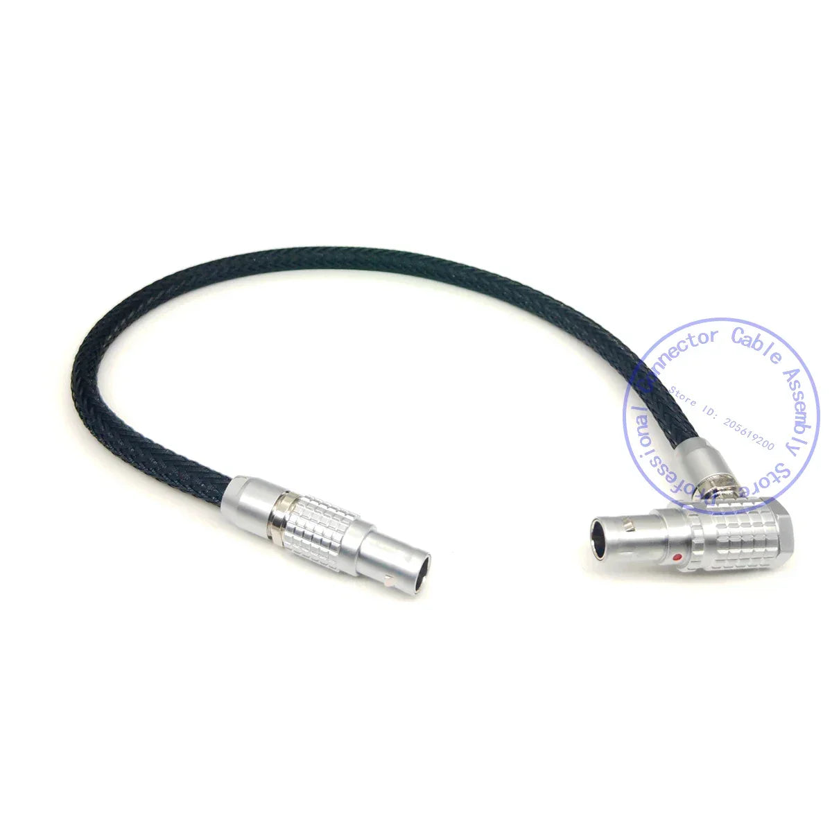 ARRI ALEXA RED Flexible Braid Power Cable for Teradek Bolt 4K XT LT, SmallHD monitor, 0B 2 Pin Straight Male to 2Pin Right Angle