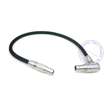 ARRI ALEXA RED Flexible Braid Power Cable for Teradek Bolt 4K XT LT, SmallHD monitor, 0B 2 Pin Straight Male to 2Pin Right Angle