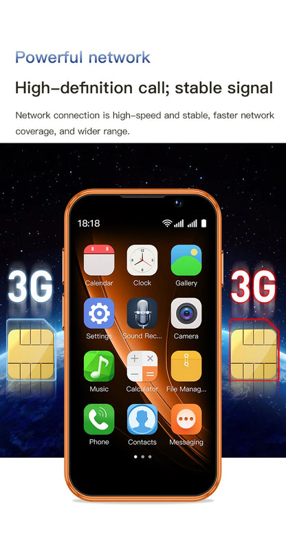 SOYES i17 Mini Smartphone 3.0" Display 2GB RAM 16GB ROM Dual SIM Standby Dual Camera Android 9.0 Multi Apps Support Small Phone