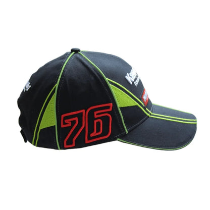 Kawasaki Racing Hat Kawasaki Motorcycle Baseball cap Summer Adjustable Sunscreen Men's Women's Outdoor Sports Hip hop Headwear