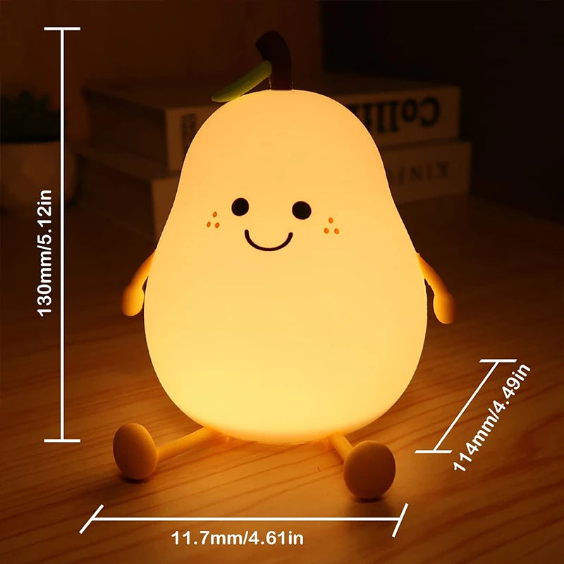 Cute Axolotl Night Light Silicone Nursery Sleeping Lamp Touch Control Nightlights USB Rechargeable Table Lamp for Baby Child