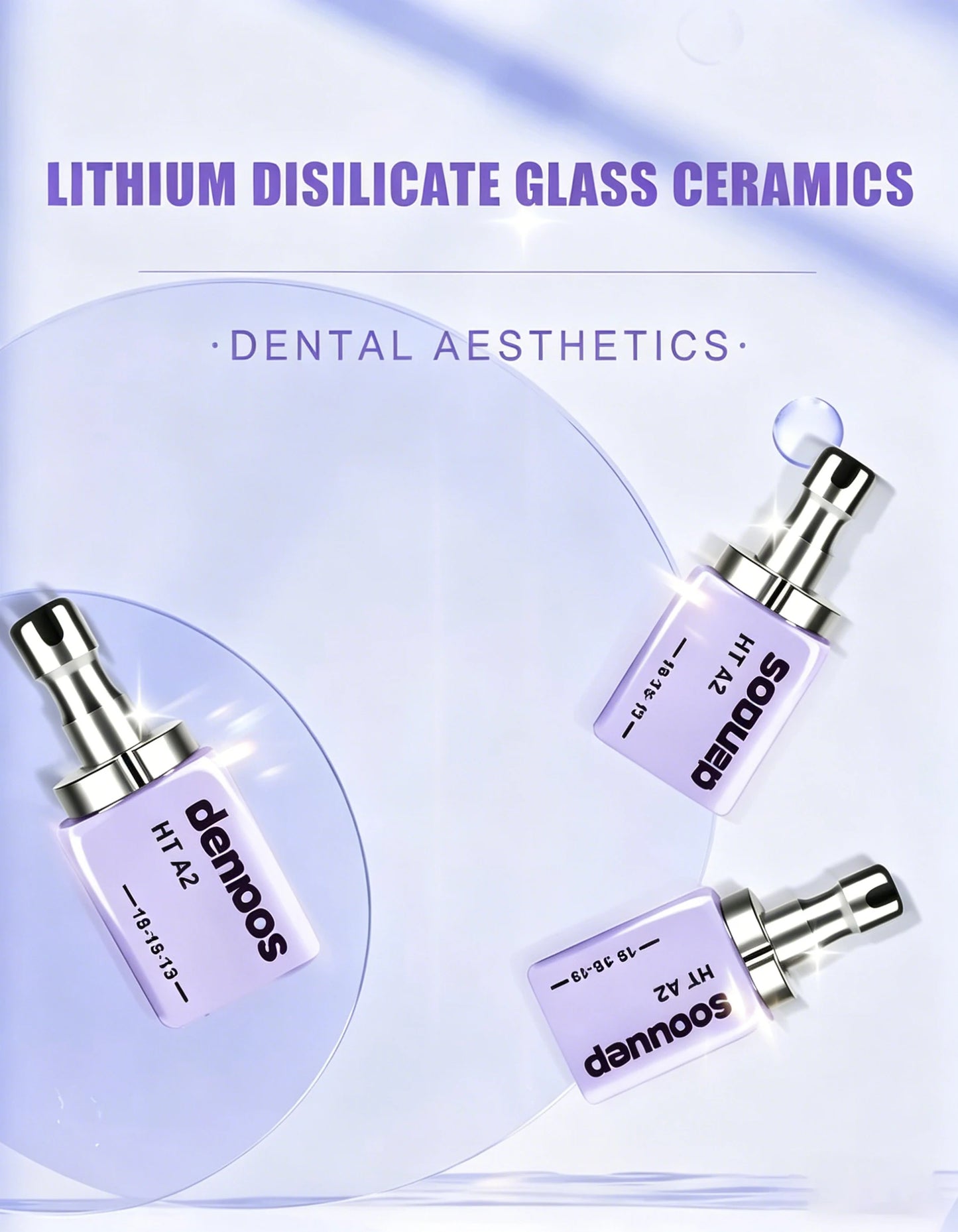 10PCS Lodden Dennoos Dental Lithium Disilicate C14 Glass Ceramic Blocks Cubes LT/MT/MO/HT for CADCAM Sirona Cerec Milling System