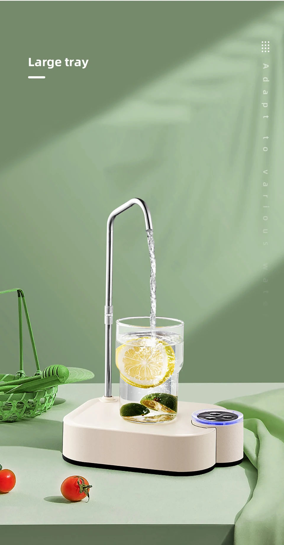 Electric Water Pump Smart Rechargeable Automatic Water Dispenser for Gallon Drinking Portable Water Bottle Pump for Home Office