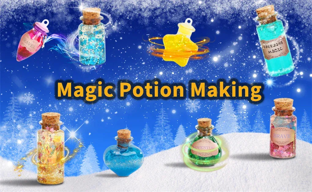 Fairy Magic Potions Kit Kids DIY Witch Glowing Spell Potion DIY Handmade Toys Science Experiments Kids Craft Kit Educational Toy