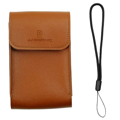 Carrying Case PU Leather Shockproof Portable Storage Bag with Lanyard Protection Case for Anbernic RG34XX Handheld Game Console