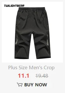 Summer Pure Cotton Men's Cropped Trousers Oversized Casual Shorts Multi Pocket Tooling Capri Pants Men Cargo Pants AF5820