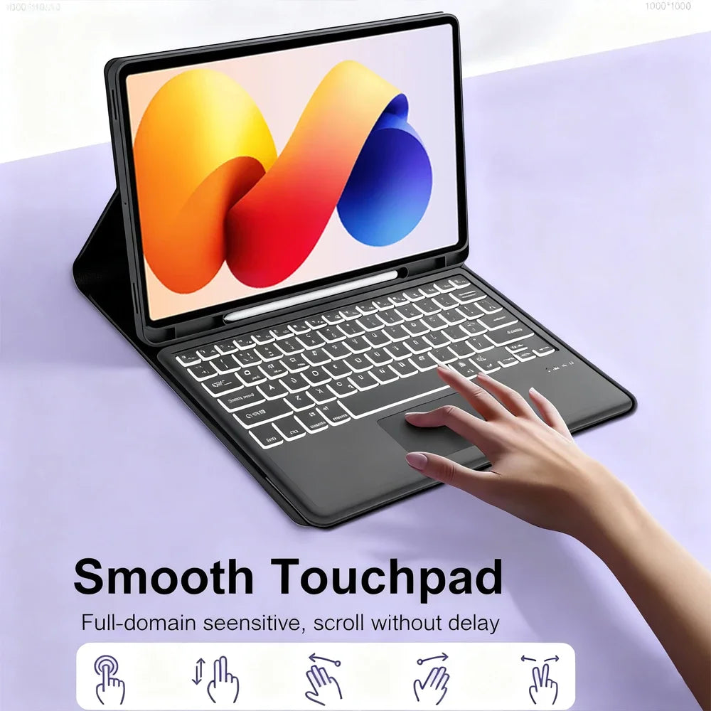 Case for Redmi Pad Pro/Redmi Pad 2 Pro 12.1 inch For Xiaomi Poco Pad 12.1 lnch Keyboard Case with Detachable Bluetooth Keyboard
