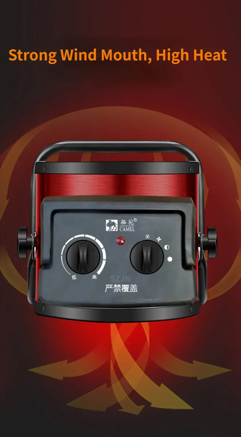 Industrial Portable Electric Heater Blower Natural Hot wind Adjustable Ceramic Heating Stove Radiator Thermal Air Warmer