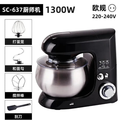 110V/220V Dragon Stand Mixer Small Household Multi-function Dough Kneader Cream Whisker Automatic LAB