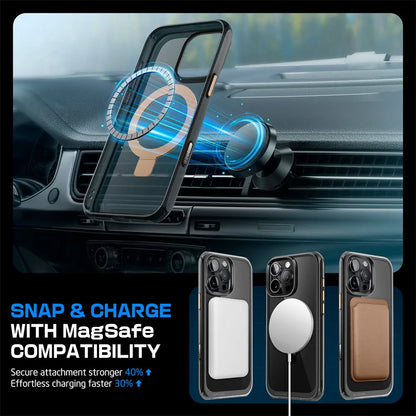 SUPCASE For iPhone 16 Pro Max Case with Camera Control Capture Button UB Mag Stand Series Slim Clear Magnetic Phone Case