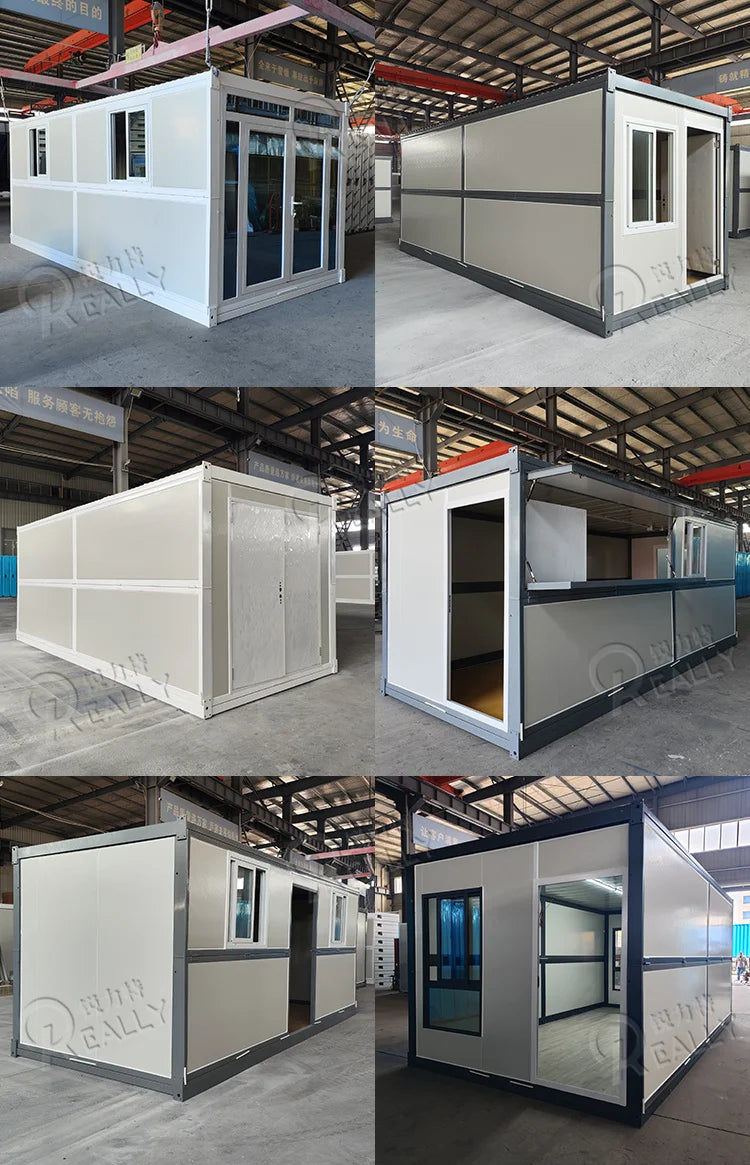 NEW Folding Container Home Luxury Portable Office 20Ft Prefab Container House Restaurant  for Temporary Site Offices