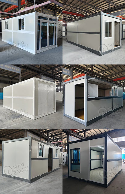 NEW Folding Container Home Luxury Portable Office 20Ft Prefab Container House Restaurant  for Temporary Site Offices