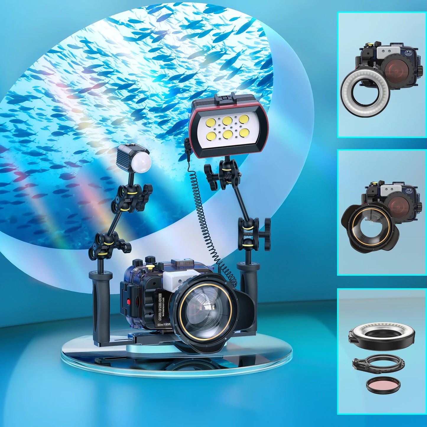 Seafrogs Scuba Diving Camera Case Cover For Olympus TG 7 TG 5 TG 6 Underwater Photography Equipment Waterproof Camera Housing 60